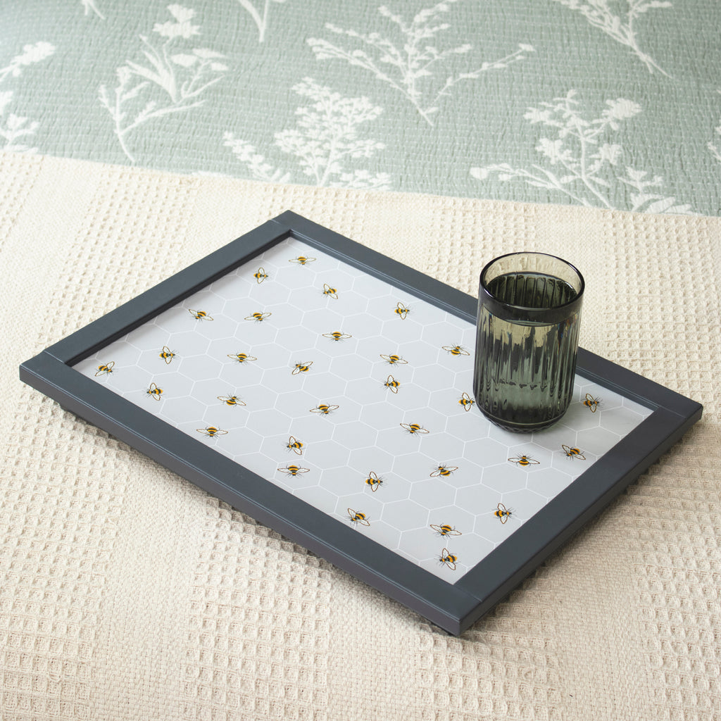 Busy Bees Faux Leather Cushioned Laptray
