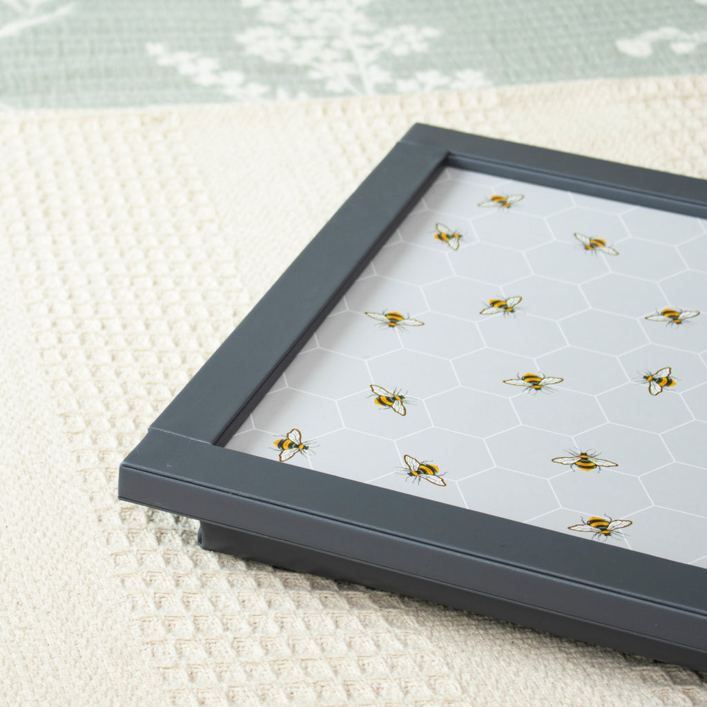 Busy Bees Faux Leather Cushioned Laptray