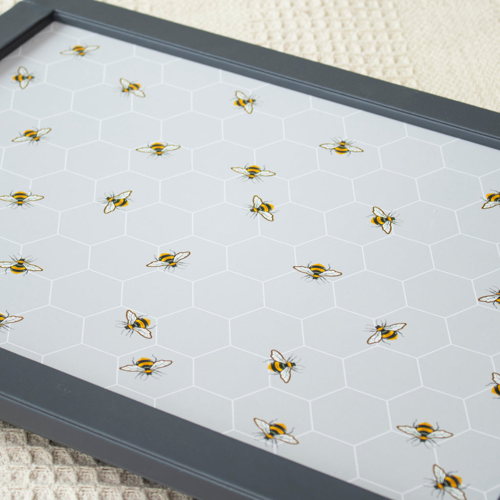 Busy Bees Faux Leather Cushioned Laptray