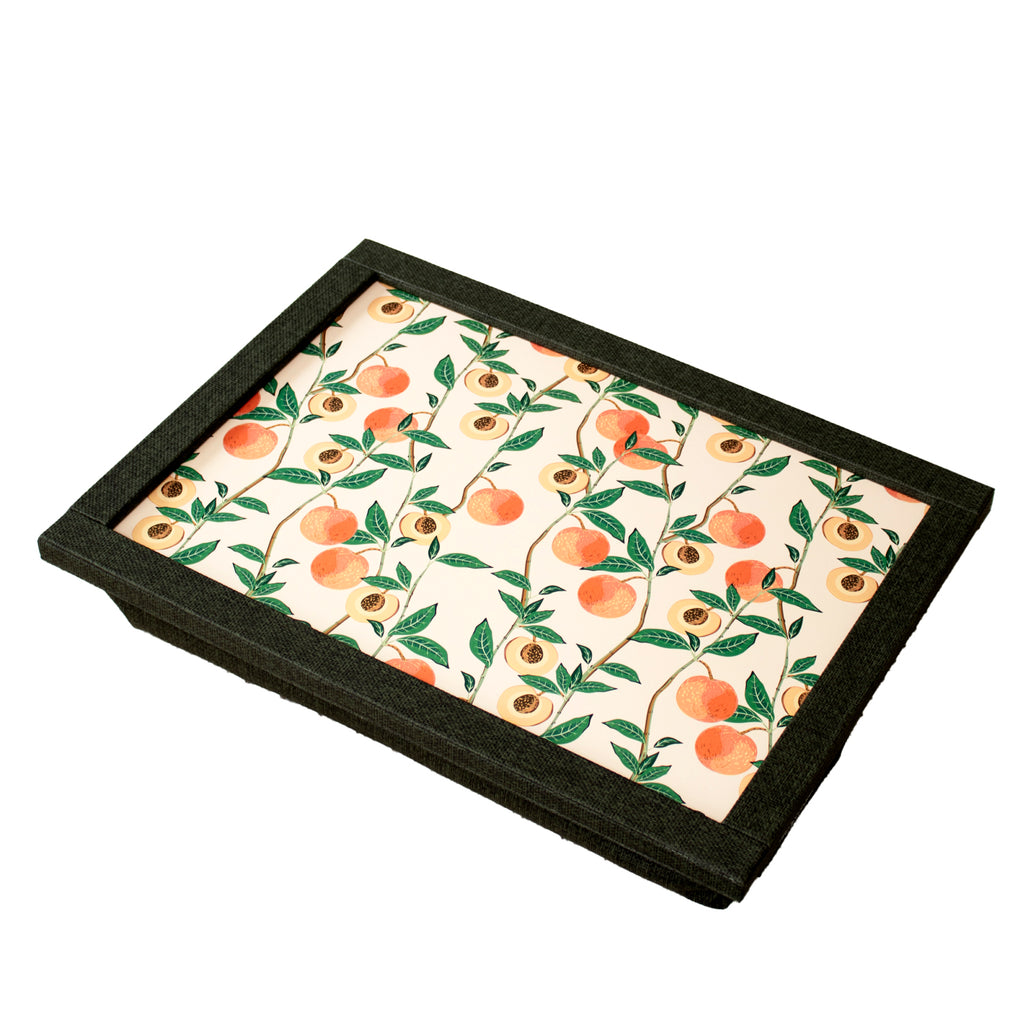 Peach Tree Textured Faux Leather Cushioned Lap Tray
