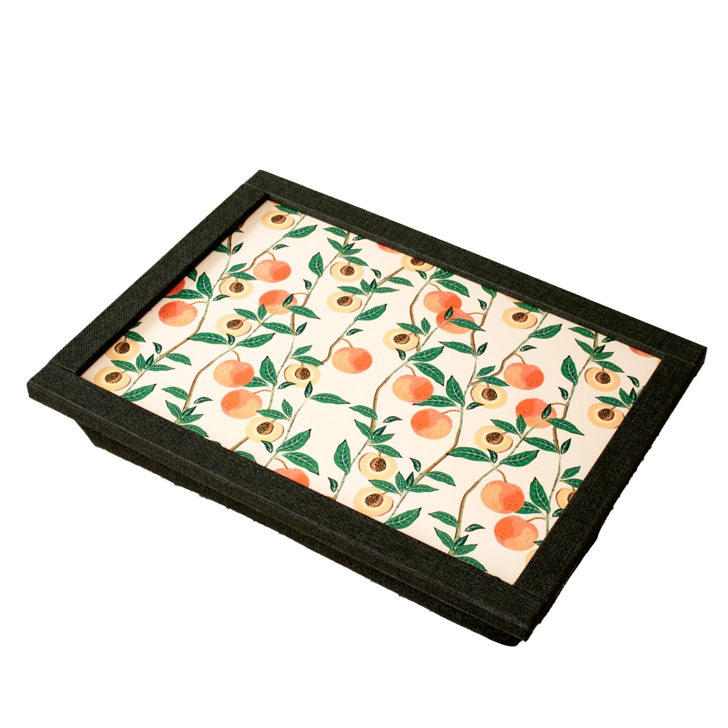 Peach Tree Textured Faux Leather Cushioned Lap Tray
