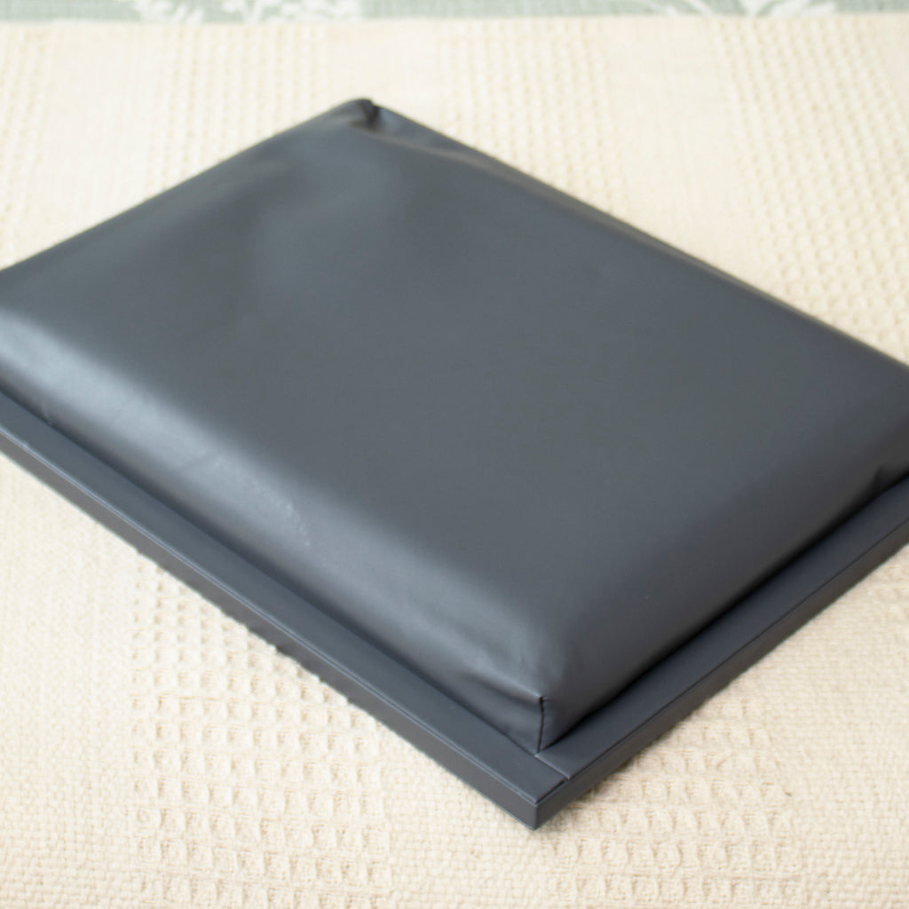 Faux Leather Grey Dandelion Cushioned Laptray