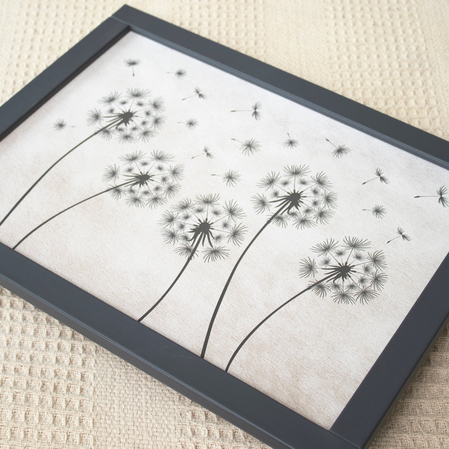 Faux Leather Grey Dandelion Cushioned Laptray