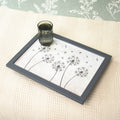 Faux Leather Grey Dandelion Cushioned Laptray