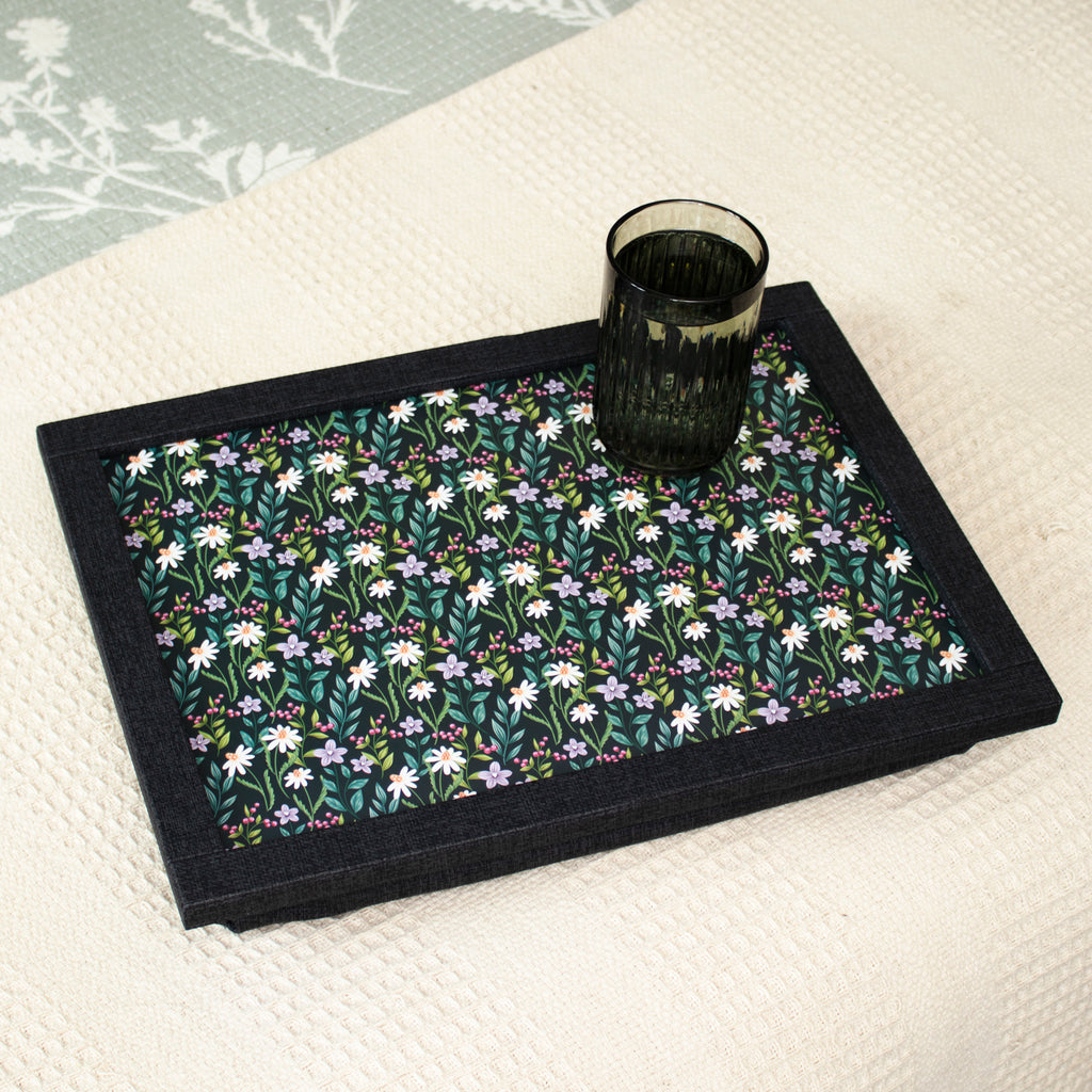 Wildlowers Textured Faux Leather Cushioned Laptray