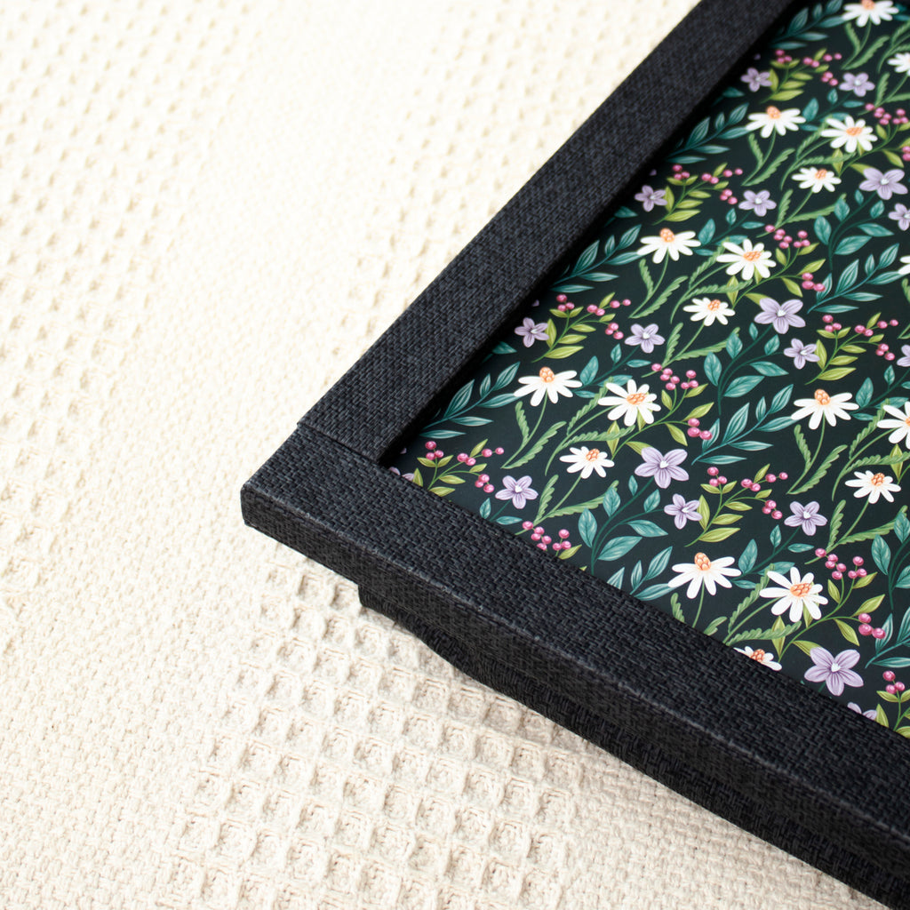 Wildlowers Textured Faux Leather Cushioned Laptray