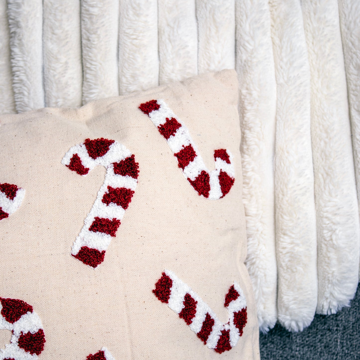 Christmas Candy Cane Cushion