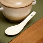 Set Of 3 Coastal Reactive Glaze Soup Bowls With Lid & Spoon