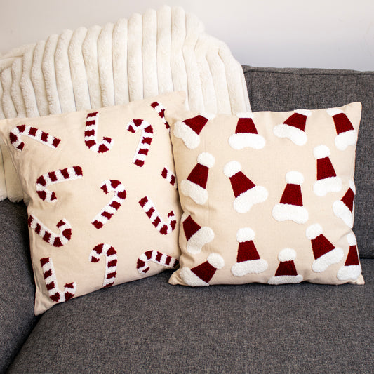 Set Of 2 Christmas Patterned Cushions