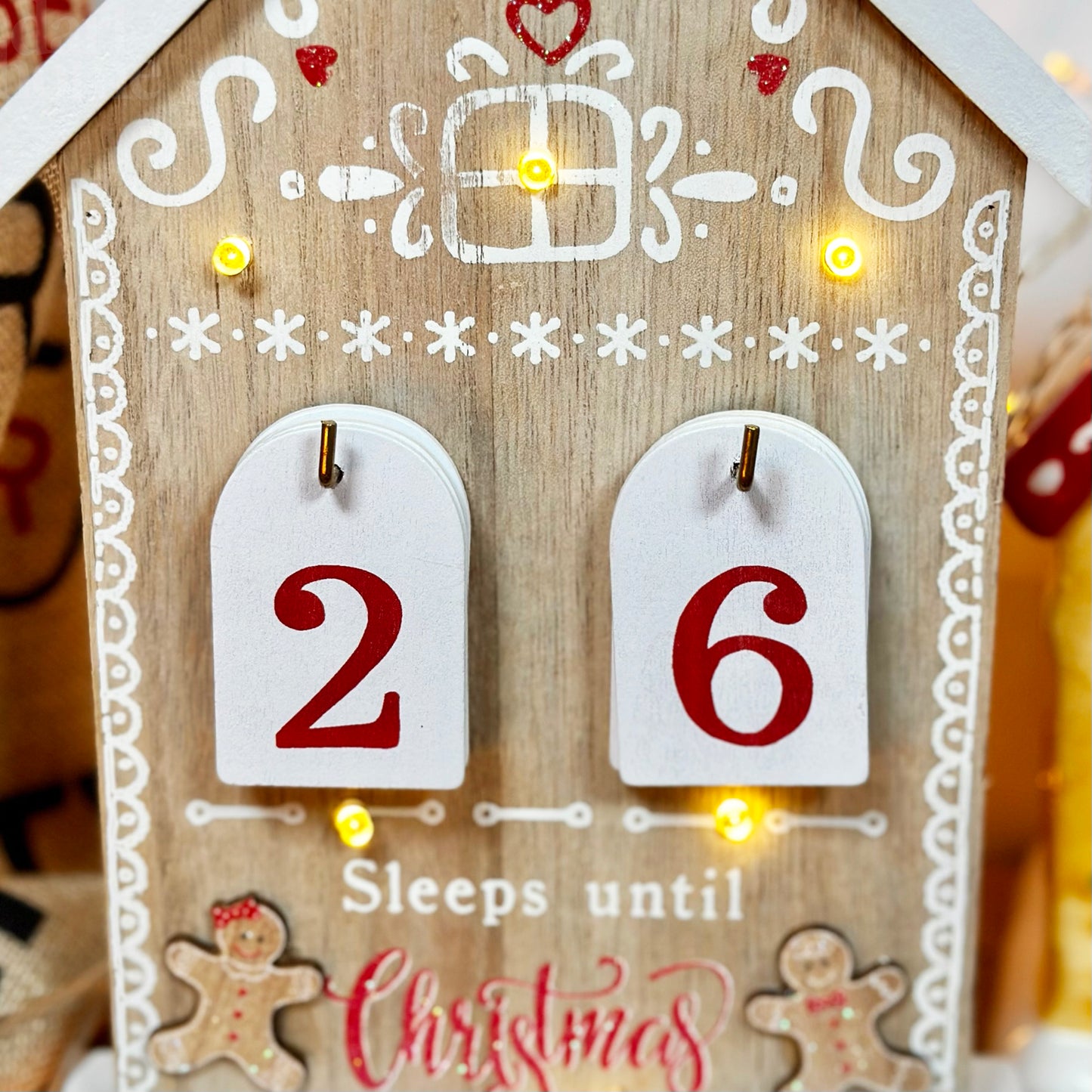 LED Gingerbread Christmas Countdown Calendar