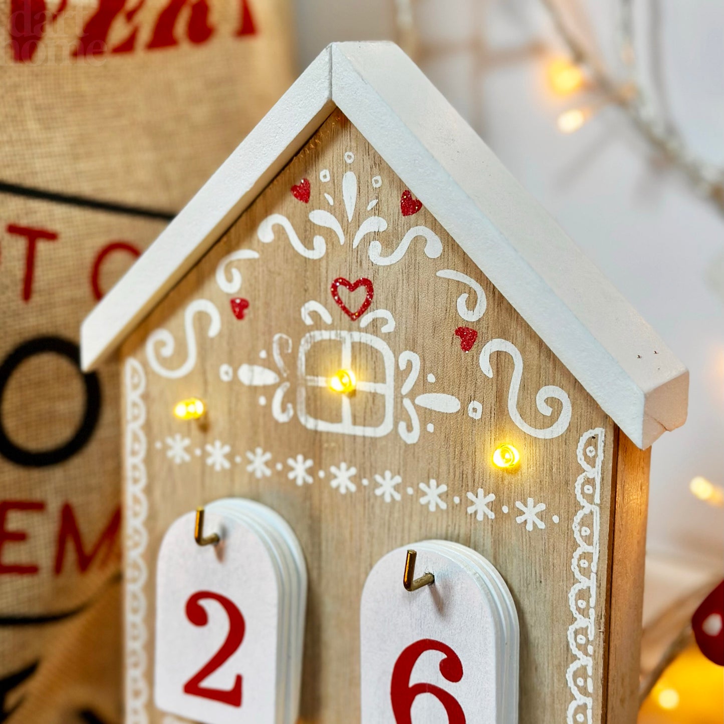 LED Gingerbread Christmas Countdown Calendar