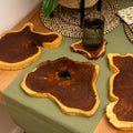 Set Of 2 Teak Root Slice Placemats Medium