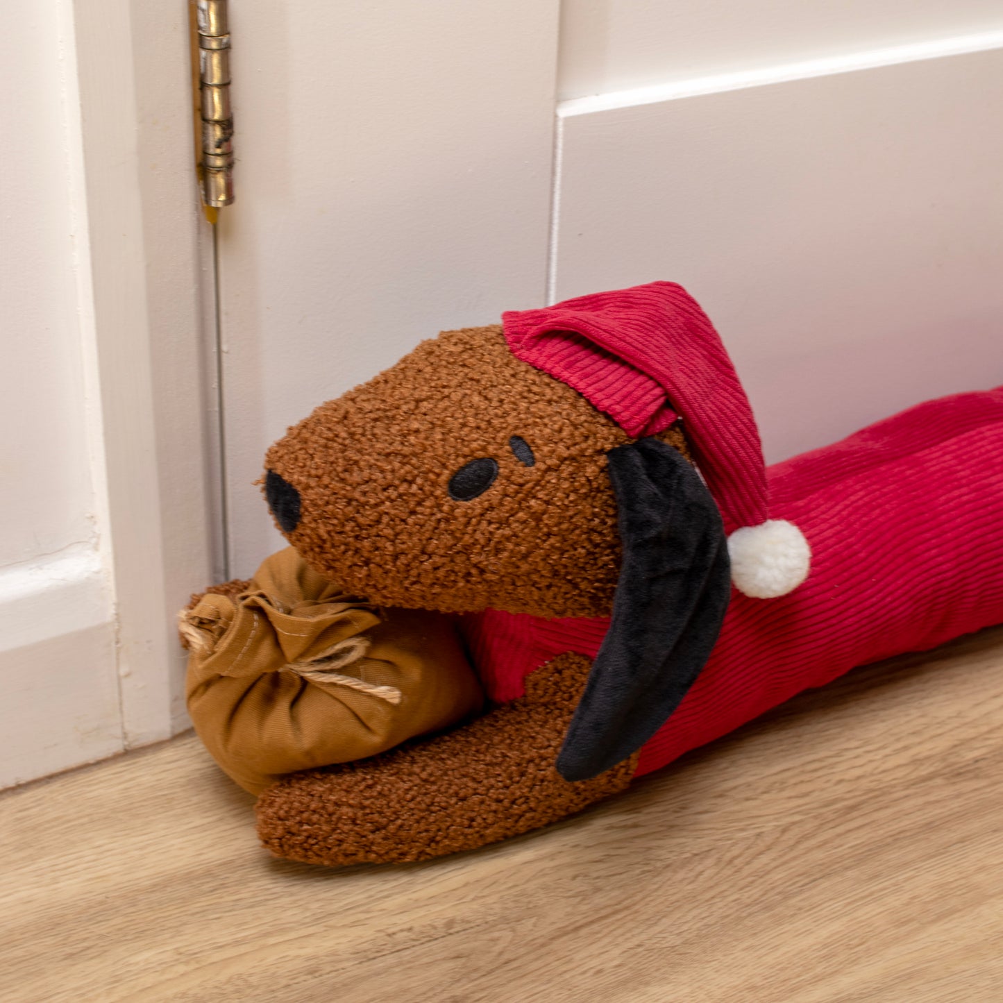 Christmas Brown Dog Draught Excluder