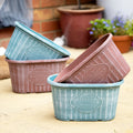 Set Of 4 Home Sweet Home Trough Planters