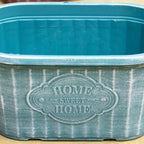 Set Of 4 Home Sweet Home Trough Planters