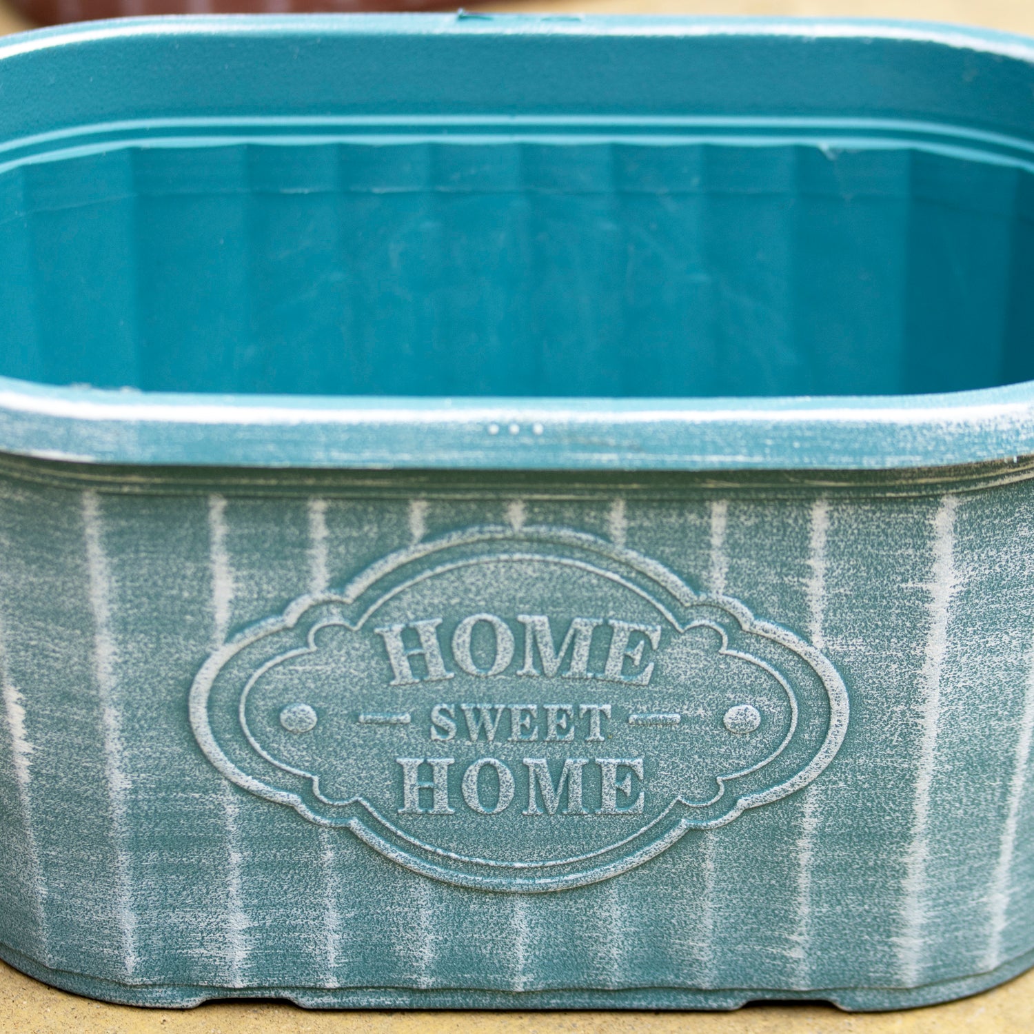 Set Of 4 Home Sweet Home Trough Planters