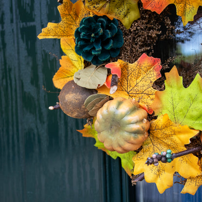 Amber Autumn Leaves Wreath