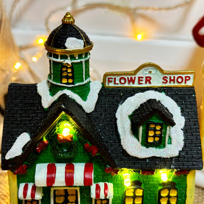 Light Up Christmas Flower Shop Decoration