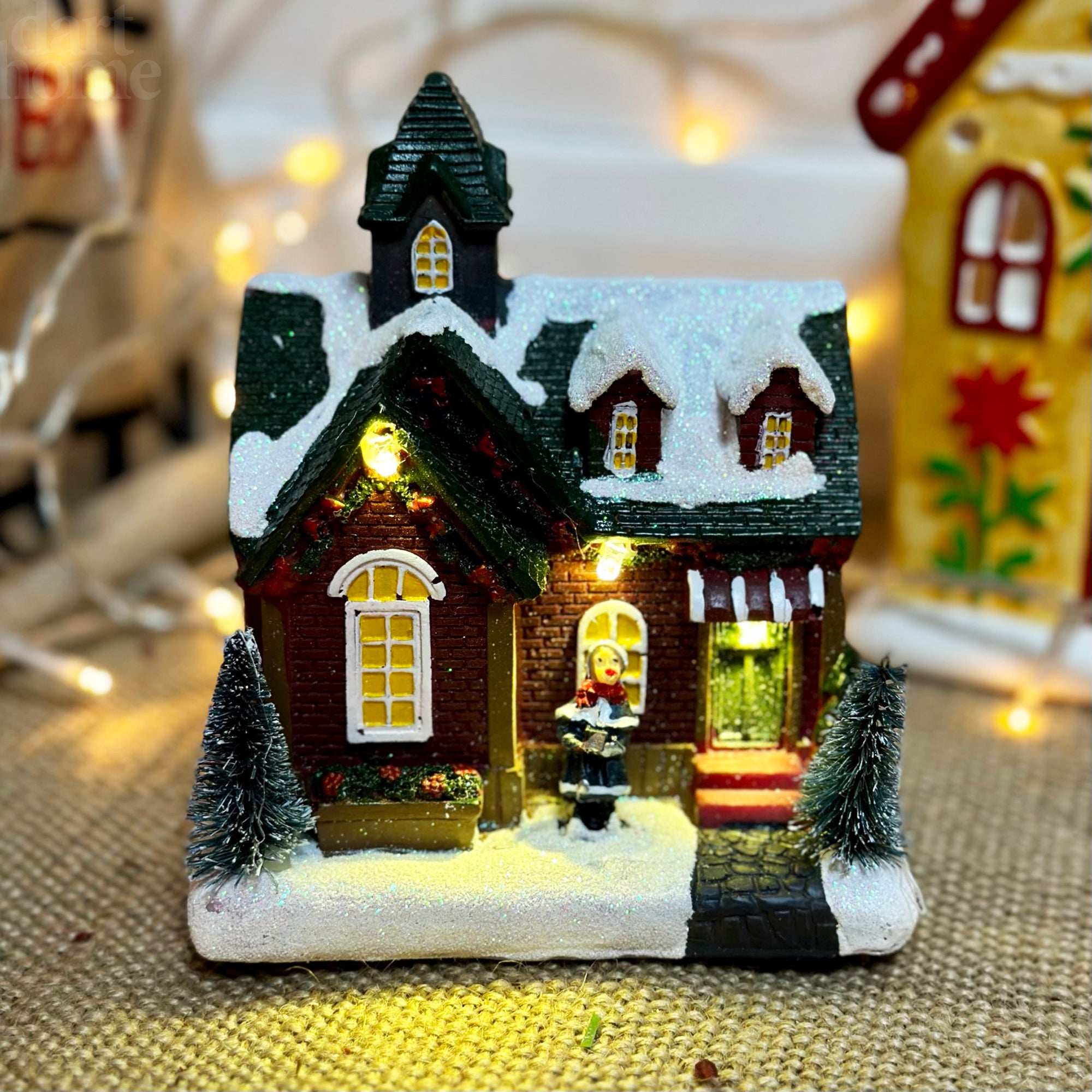 Light Up Christmas Cottage Decoration
