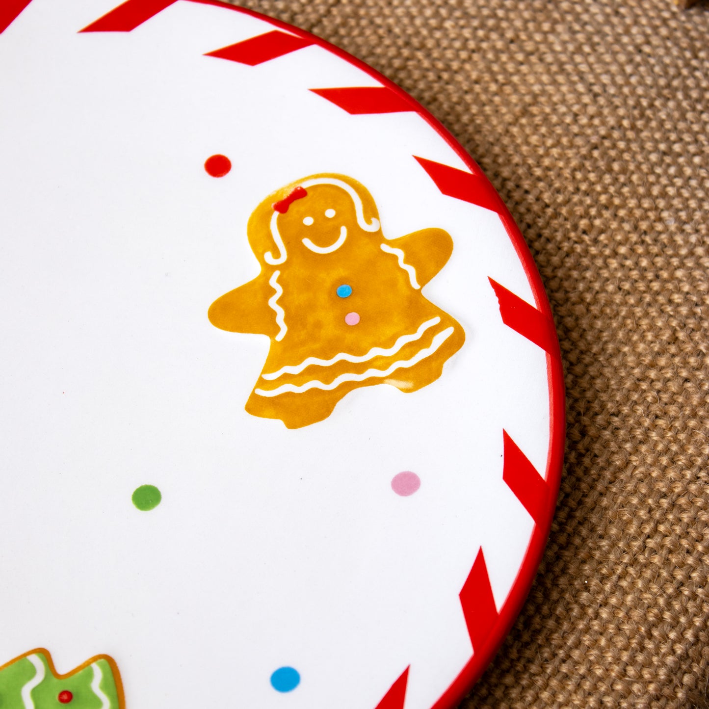 Set of 4 Gingerbread Cookie Side Plates