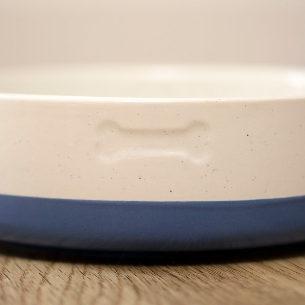 Set Of 2 Colour Dip Bone Dog Bowls