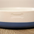 Set Of 2 Colour Dip Bone Dog Bowls