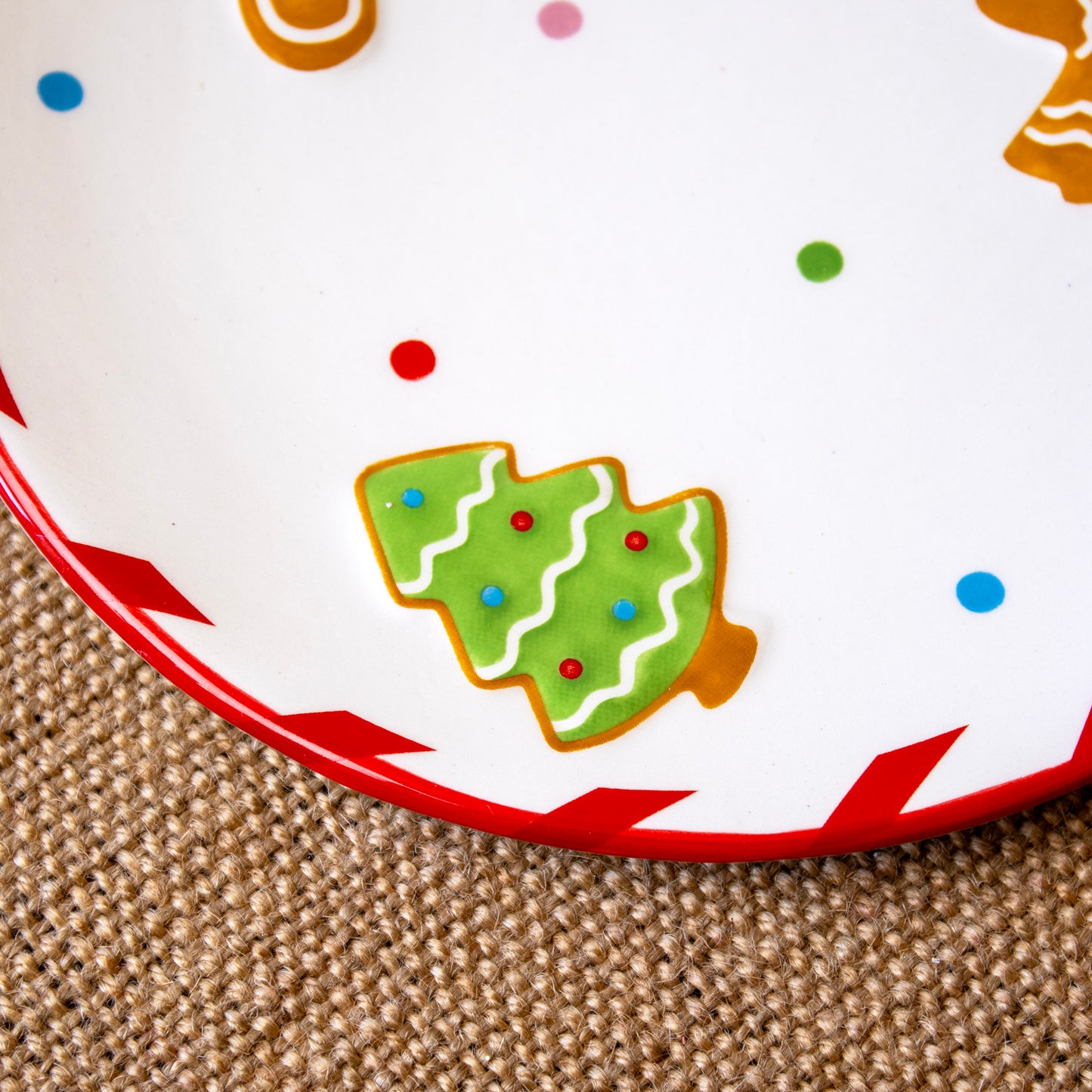 Set of 4 Gingerbread Cookie Side Plates