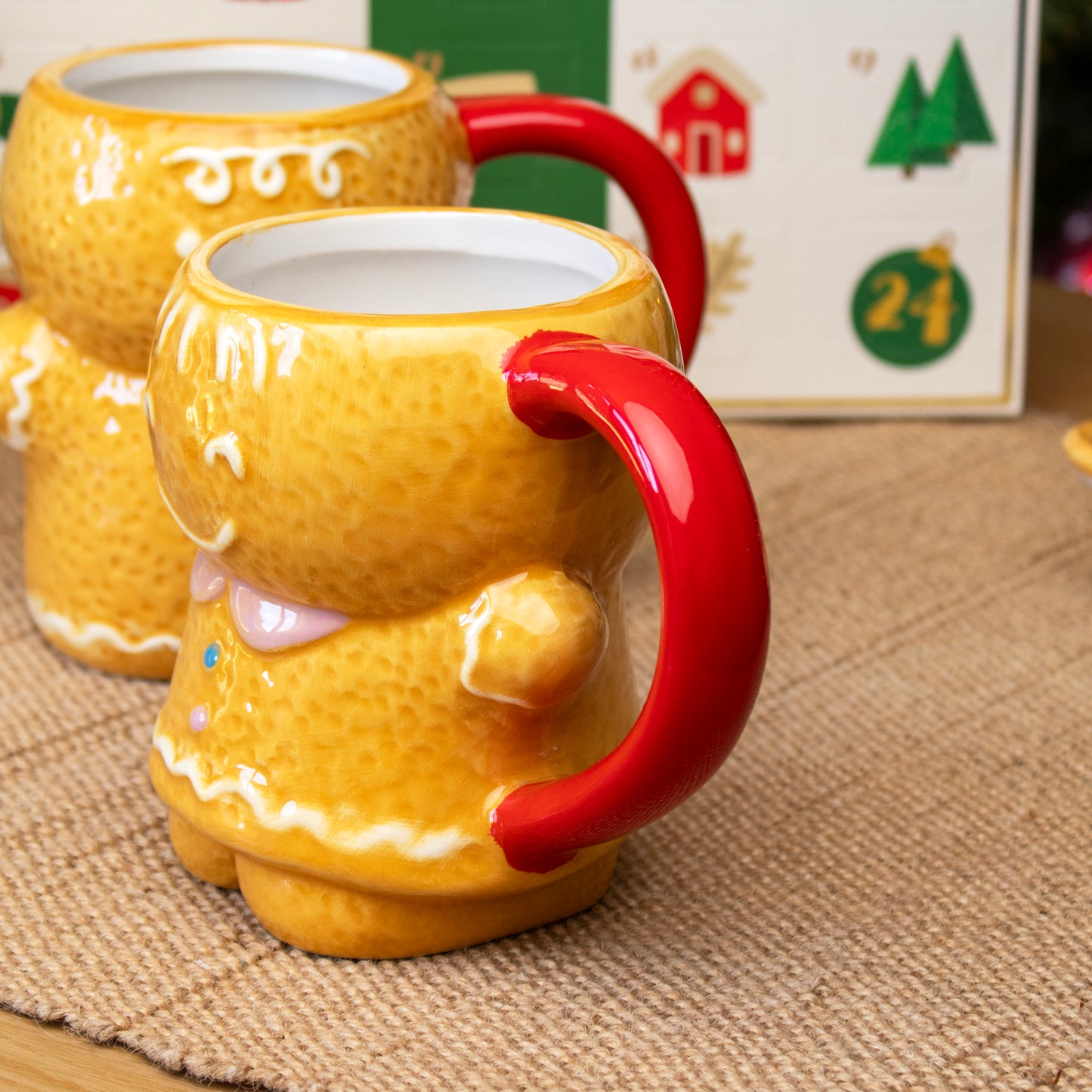 Set Of 2 Gingerbread Cookie Mugs