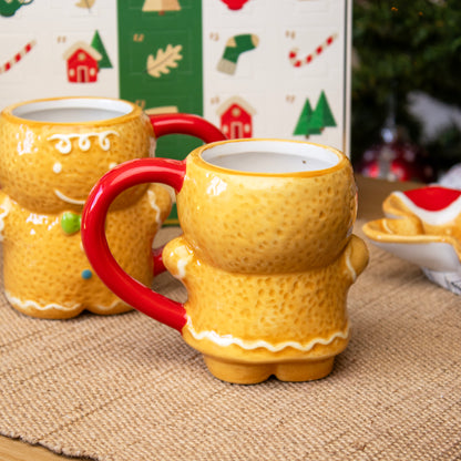 Set Of 2 Gingerbread Cookie Mugs