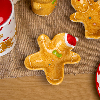 Set Of 2 Gingerbread Cookie Nibble Bowls