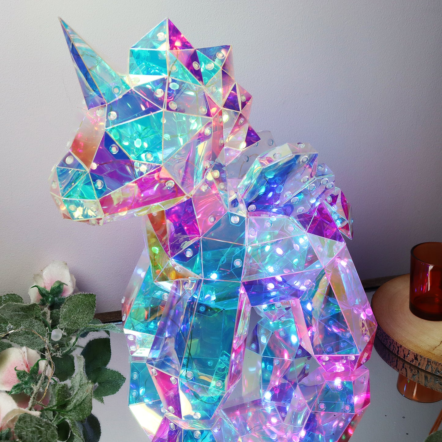 Holographic Interactive USB LED Unicorn