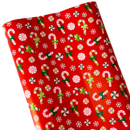 Traditional Red Christmas Wrapping Paper 3x 1.5M Rolls