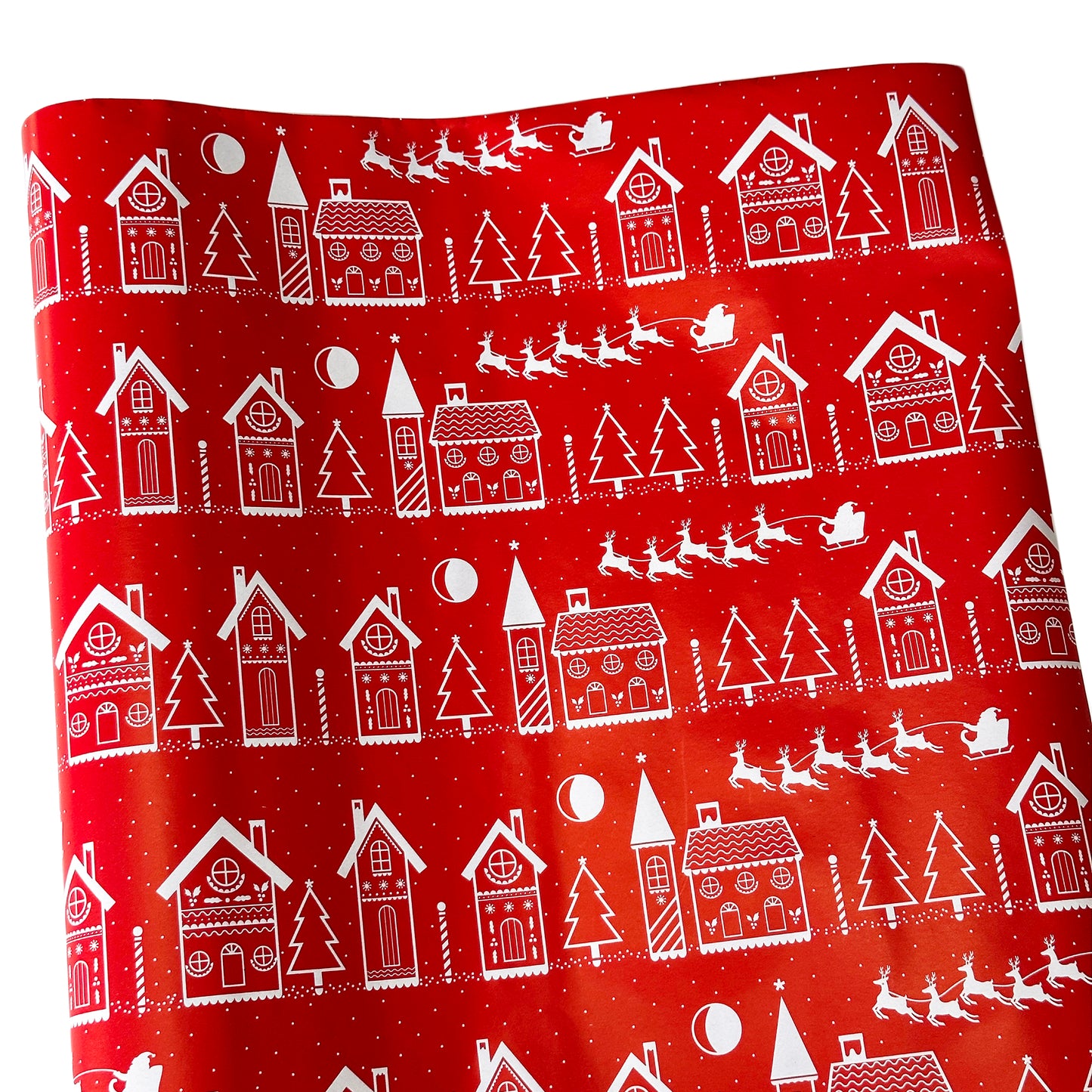 Traditional Red Christmas Wrapping Paper 3x 1.5M Rolls