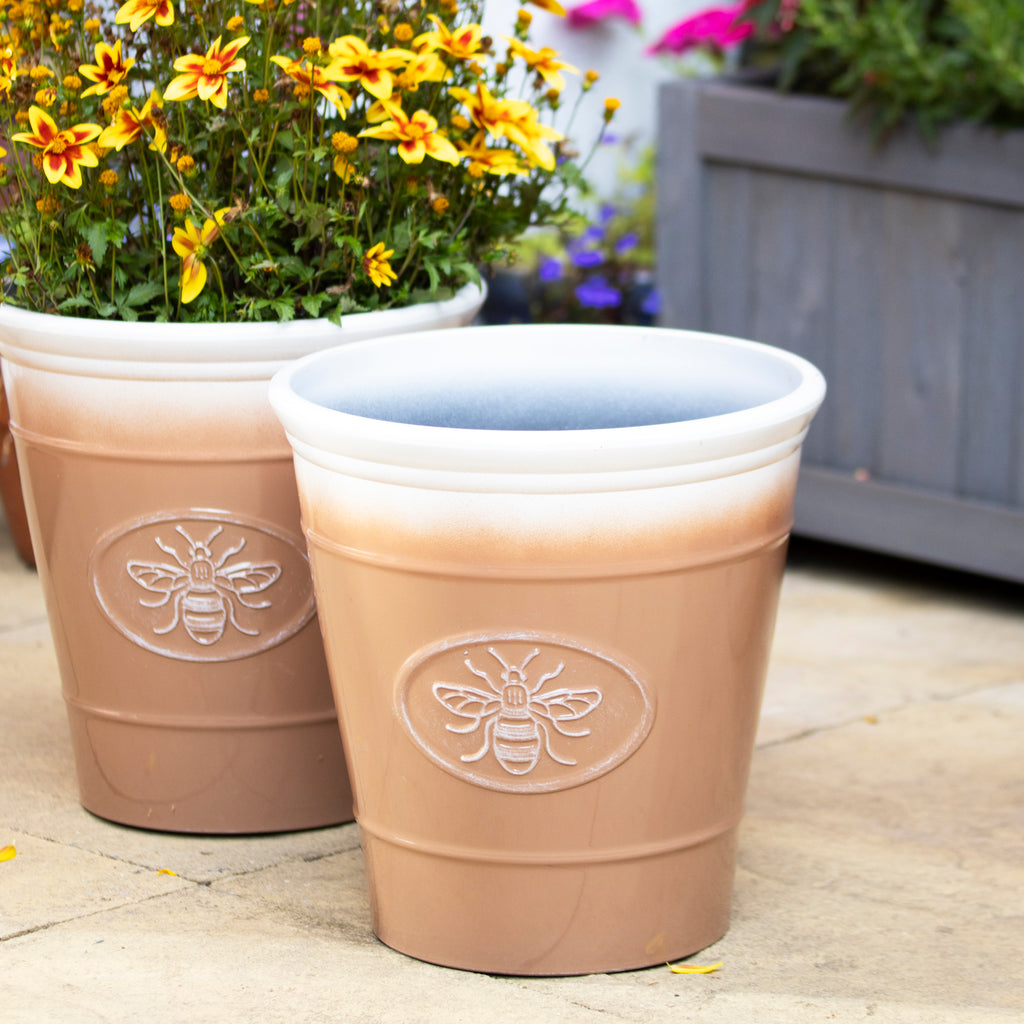 Honeycomb Embossed Bee Garden Planter