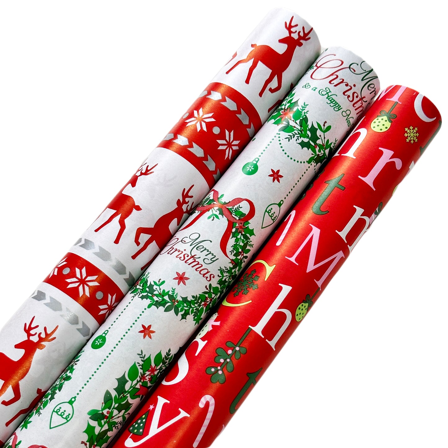 Merry Christmas Wrapping Paper 3x 1.5M Rolls