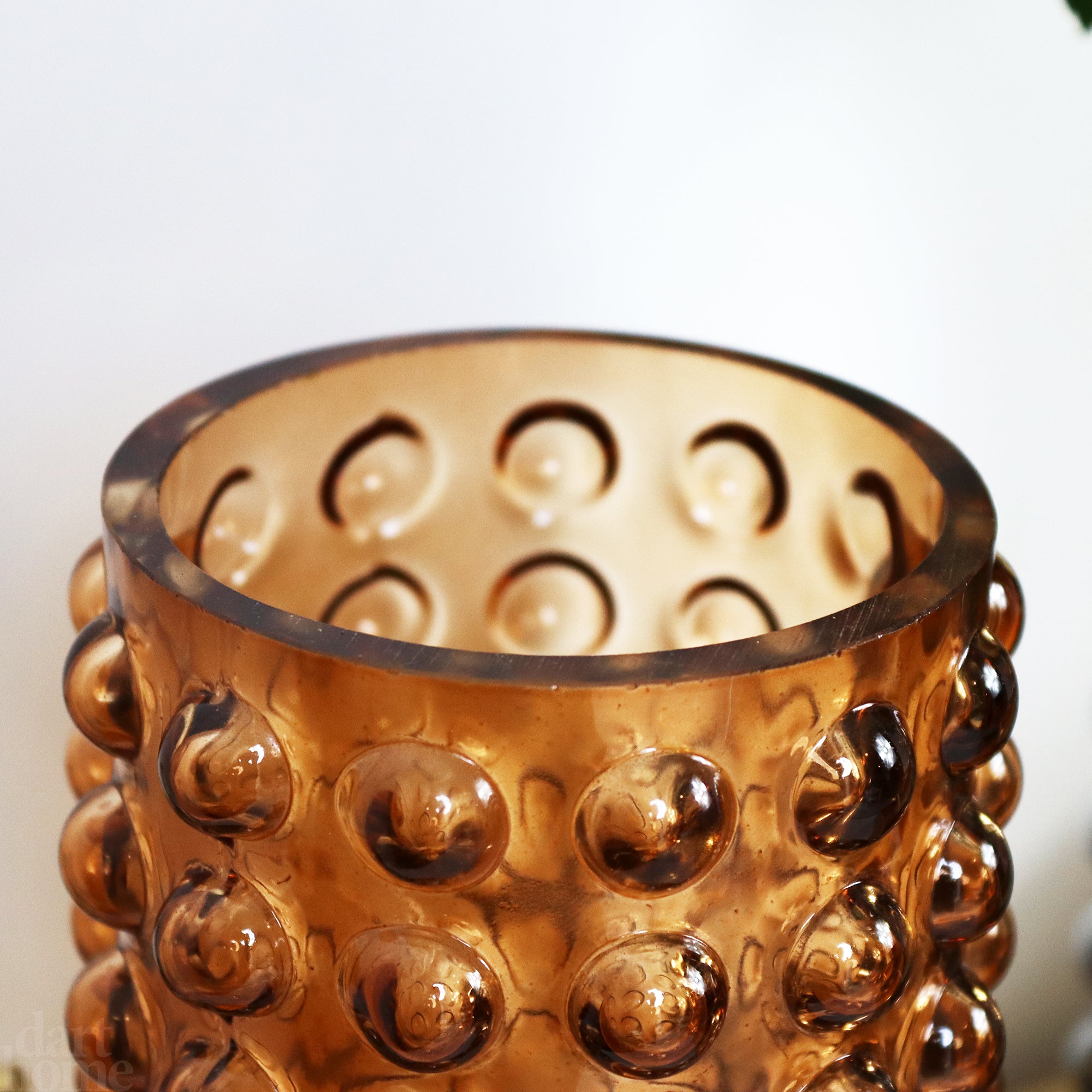 Orange Glass Tall Bobble Vase