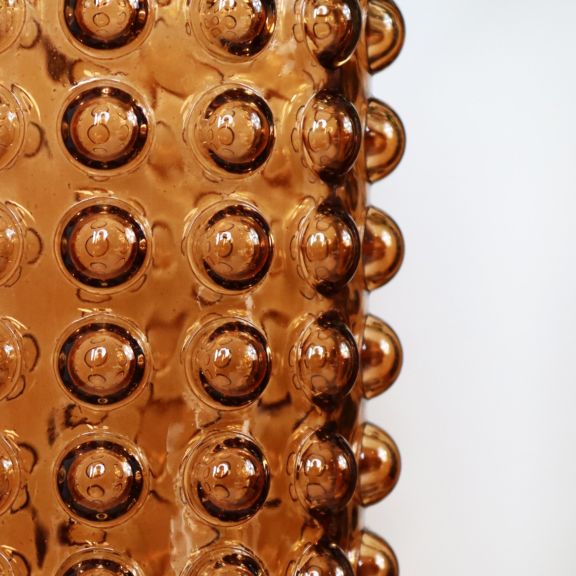Orange Glass Tall Bobble Vase