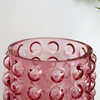 Pink Glass Tall Bobble Vase