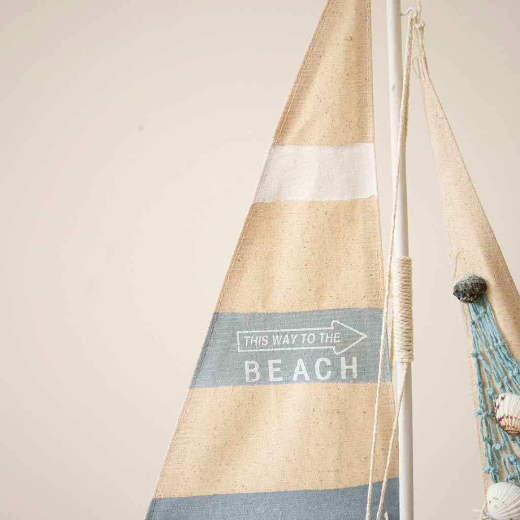 Pale Blue Sailing Boat Ornament