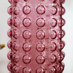 Pink Glass Tall Bobble Vase