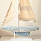 Pale Blue Sailing Boat Ornament