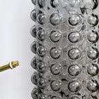 Grey Glass Tall Bobble Vase