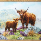 Highland Cow Glasschneidebrett