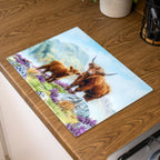 Highland Cow Glasschneidebrett