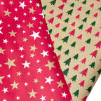 Brown Christmas Wrapping Paper 6x 2M Rolls