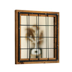 Industrial Square Caged Wall Mirror