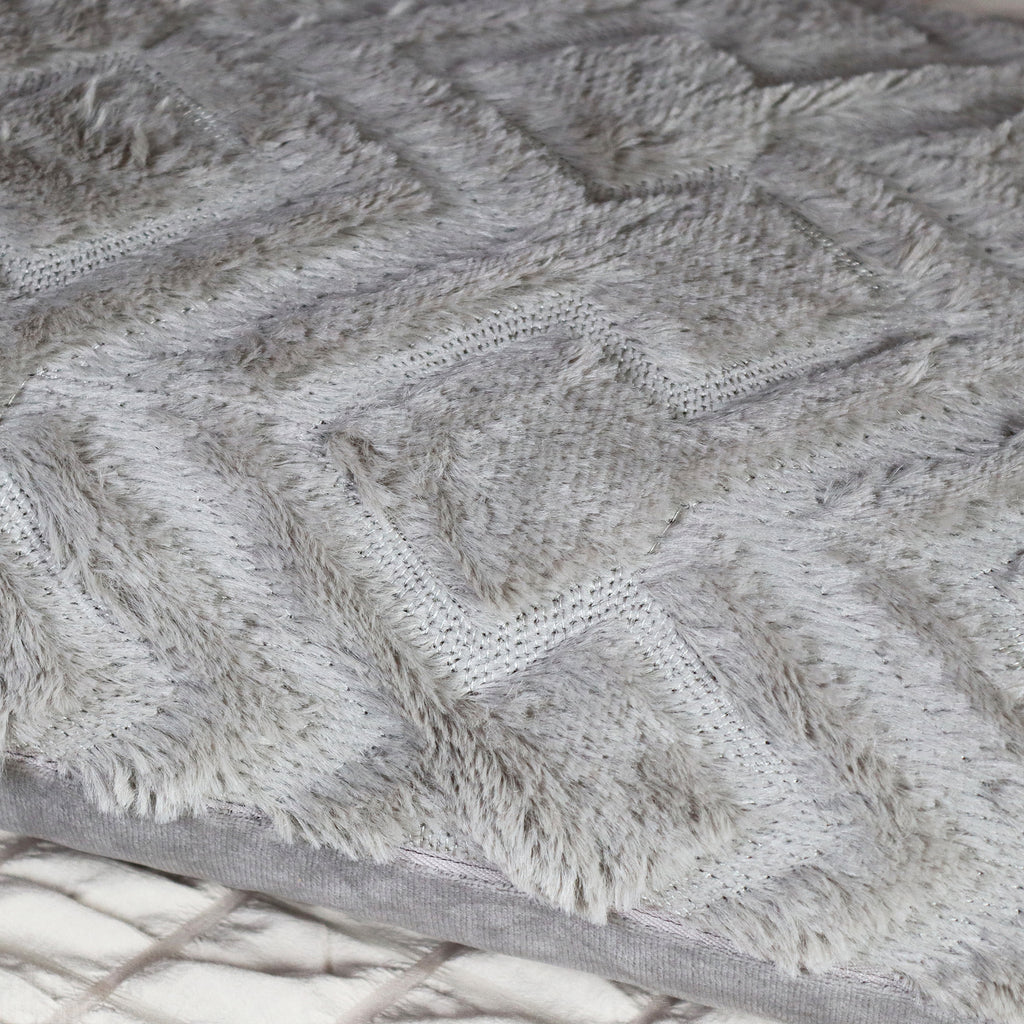 Grey Soft Aztec Cushion 50x30cm