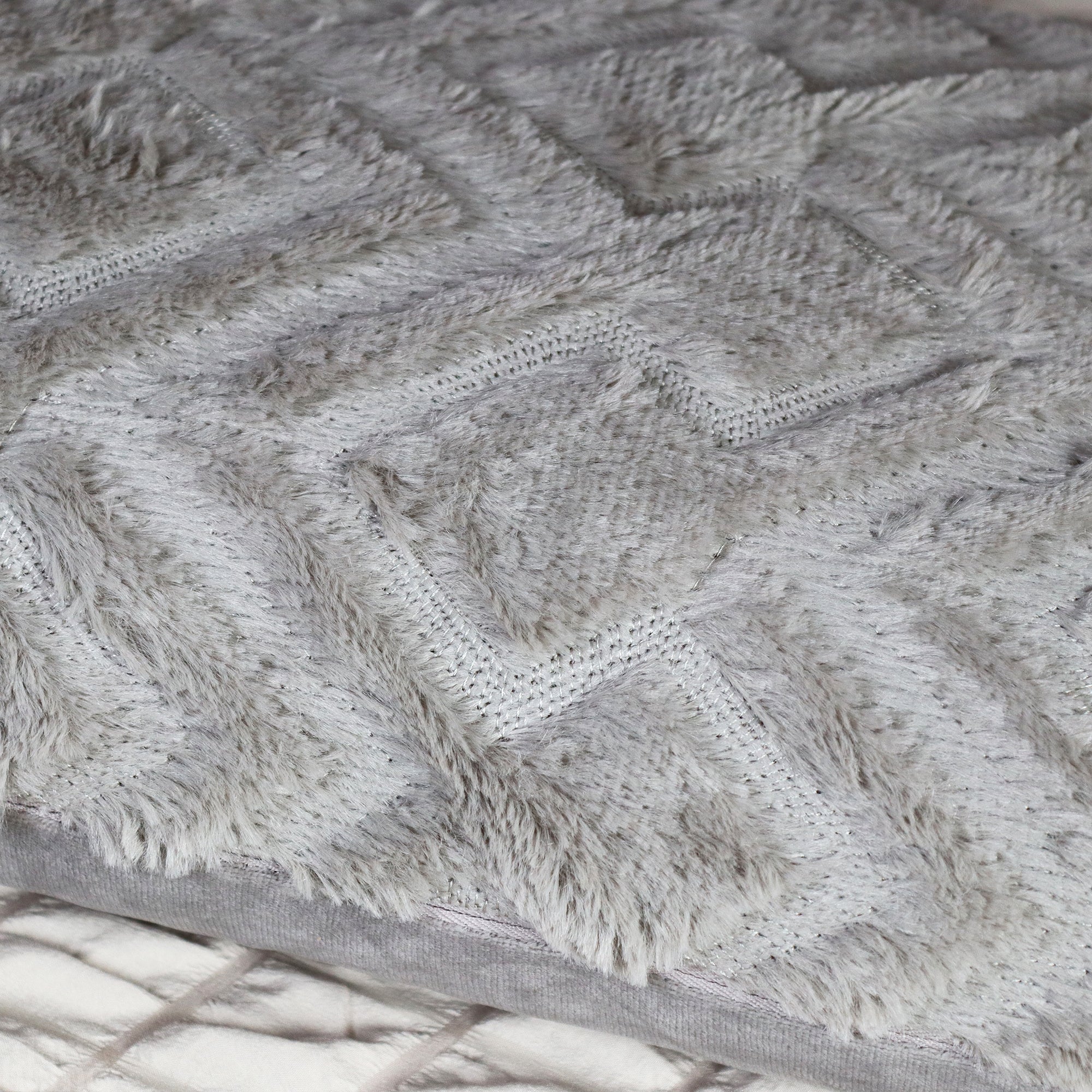 Grey Soft Aztec Cushion 50x30cm