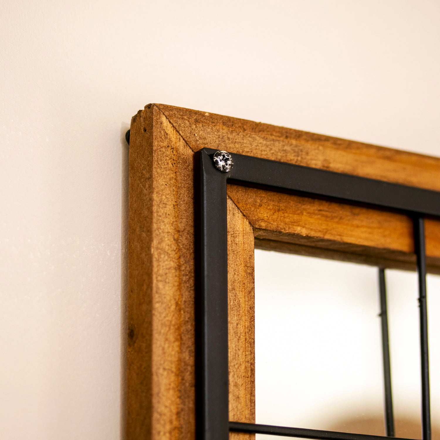 Industrial Square Caged Wall Mirror