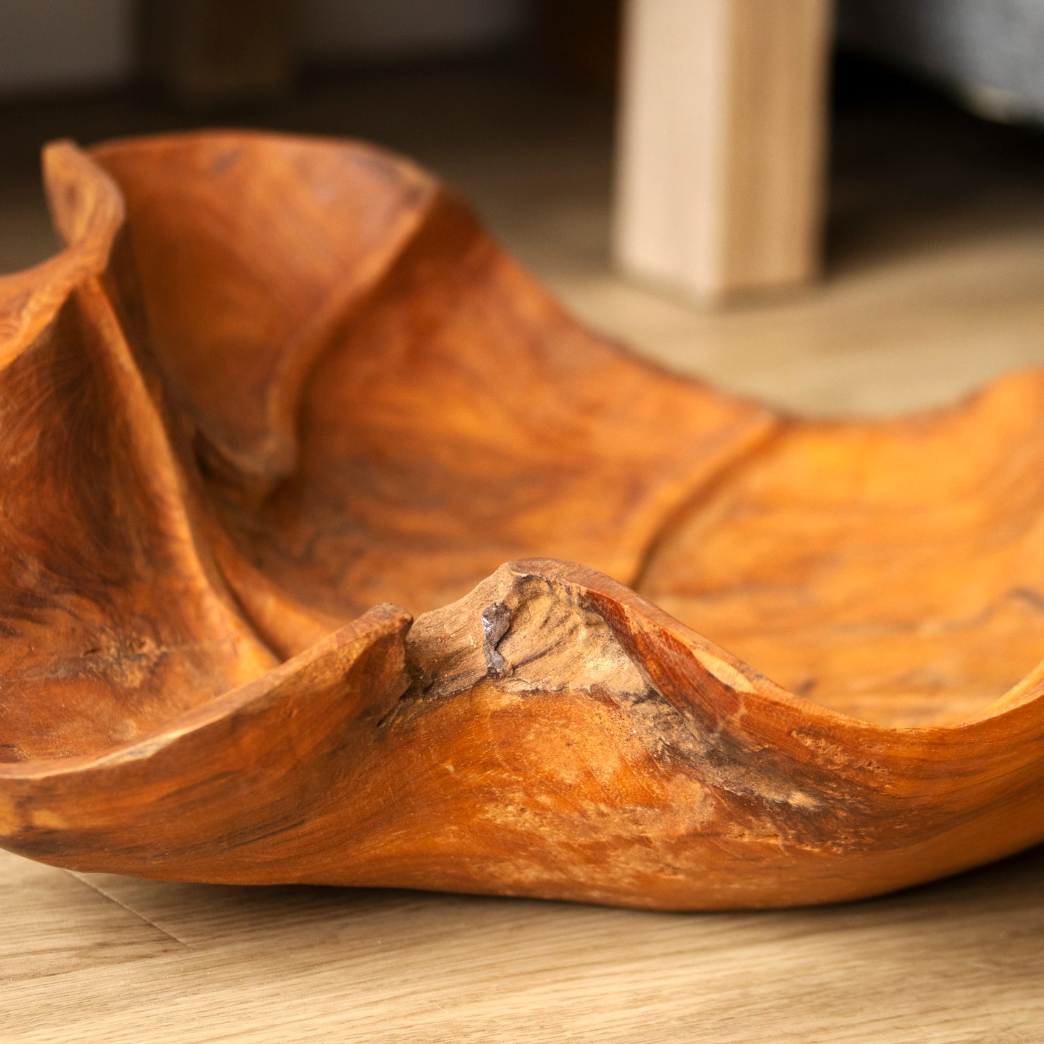 Giant Teak Root Leaf Bowl